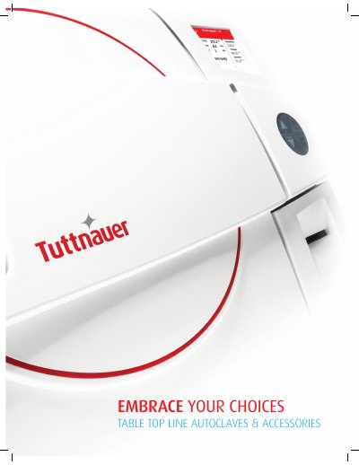 Tuttnauer EZPlus Series Fully Automatic Sterilizers Product Brochure - cover page