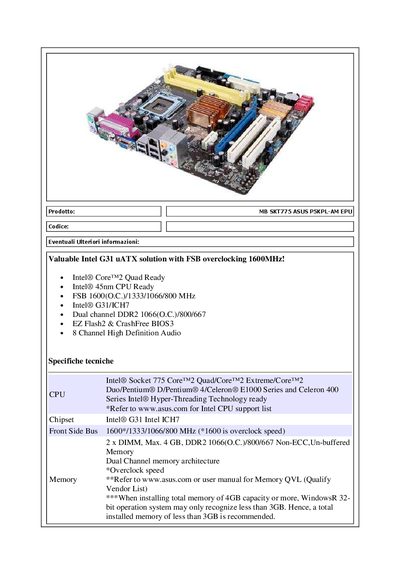 MB SKT775 ASUS P5KPL-AM EPU Manual - cover page
