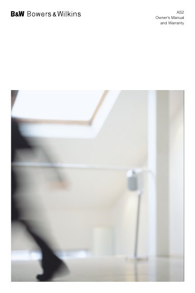 Bowers & Wilkins AS2 User Manual - cover page