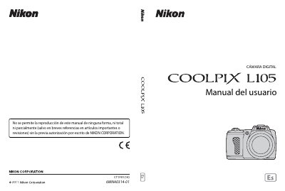 Nikon COOLPIX L105 Digital Camera User Manual - cover page