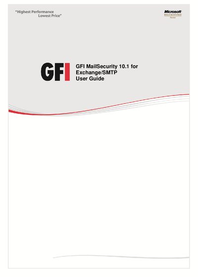 GFI MailSecurity 10.1 for Exchange/SMTP User Guide