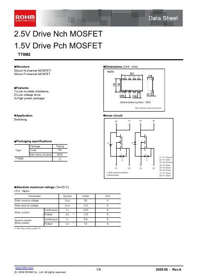 ROHM TT8M2 Datasheet - cover page
