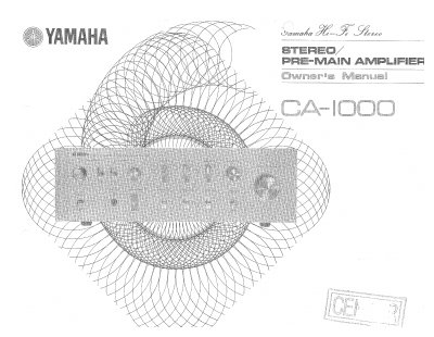 Yamaha CA-1000 Stereo Power Amplifier User Manual - cover page