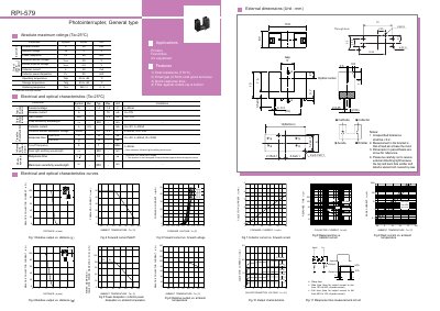 ROHM RPI-579 Photointerrupter Datasheet - cover page