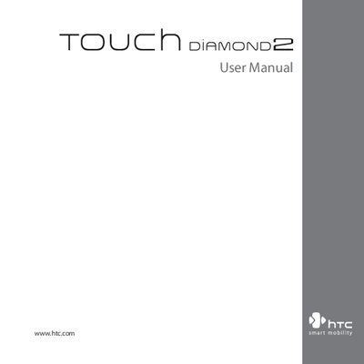 HTC TOUCH DIAMOND2 USER MANUAL(3) - cover page