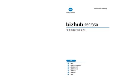 Konica Minolta bizhub 250/350 Quick Guide - cover page