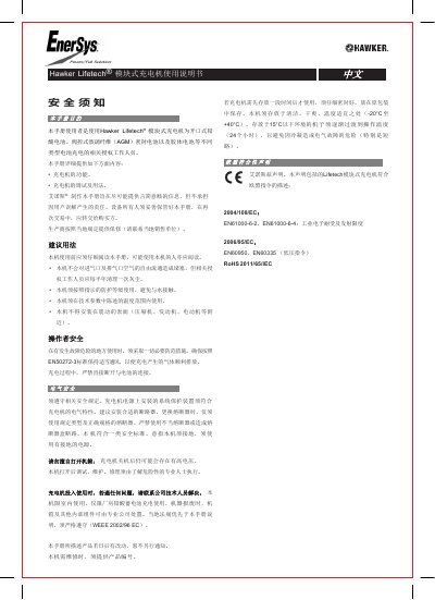 Hawker Lifetech Lifetech Modular Charger User Manual