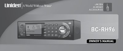 Uniden BC-RH96 Remote Head User Manual - cover page