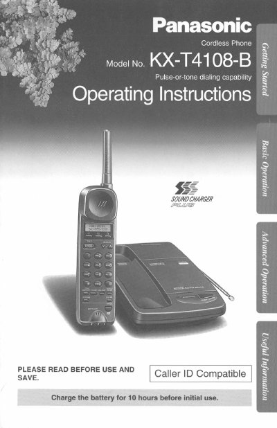 Panasonic KKX-T4108-B Manual - cover page