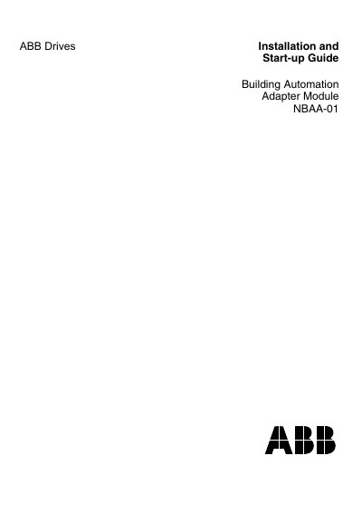 ABB NBAA-01 Building Automation Adapter Module Installation and Start-up Guide - cover page