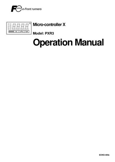 Fuji Electric PXR3 Operation Manual