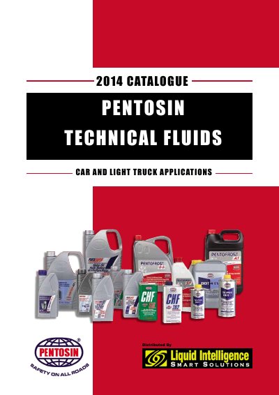 Pentosin Antifreeze A1, A2, A3, A4, ++, NF Product Data Sheets - cover page