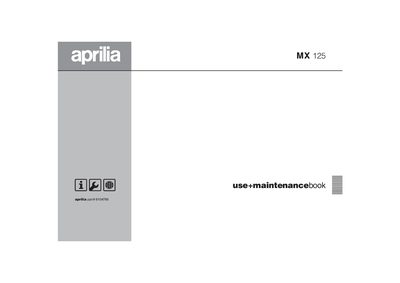 aprilia Mx 125 Ed03 Espanol Grecian English 2006 Manual - cover page
