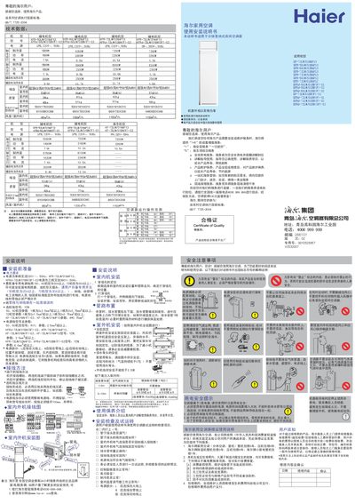 Haier KFR-50LW/01NAF13 Installation Guide - cover page