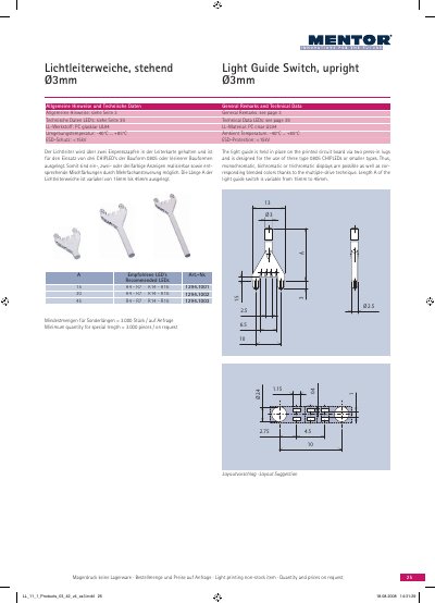 MENTOR - 1771 1770 1769 25 Magerdruck keine Lagerware Bestellmenge und Preise auf Anfrage Light printing Manual - cover page