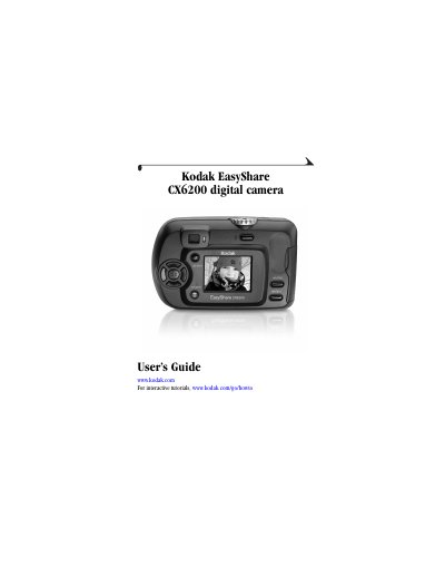 Kodak EasyShare CX6200 digital camera User's Guide