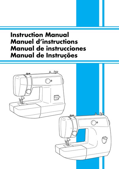 Brother Sewing Machine Instruction Manual - cover page