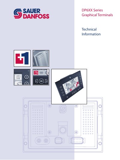Sauer-Danfoss DP6XX Series Graphical Display Family Technical Information - cover page