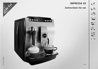Jura Impressa X5 User Manual - cover page