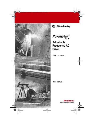 Rockwell Automation PowerFlex 40 Adjustable Frequency AC Drive User Manual - cover page