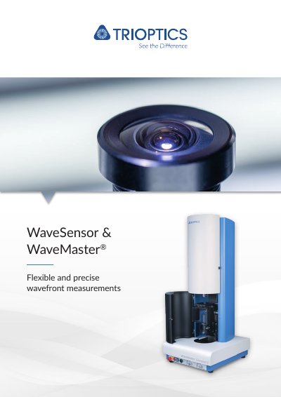 TRIOPTICS WaveSensor & WaveMaster Wavefront Measurement Systems Product Leaflet - cover page
