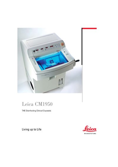 Leica CM1950 Clinical Cryostat Product Brochure - cover page