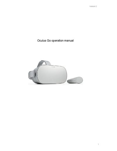 Oculus Go Operation Manual