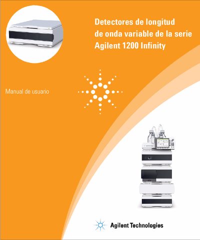 Agilent Detectores de longitud de onda variable de la serie Agilent 1200 Infinity Manual de usuario  - cover page