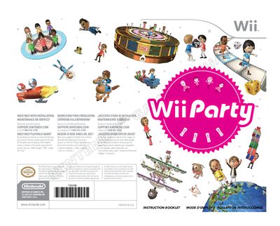 Nintendo Wii Party Game Instructions - cover page