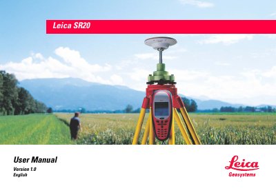 Leica SR20 User Manual - cover page