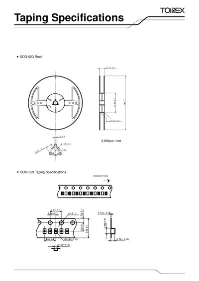 TOREX SOD-523 Reel Manual