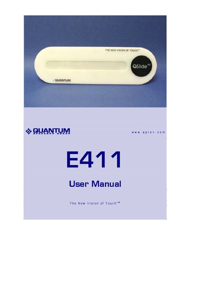 Quantum E411 User Manual - cover page