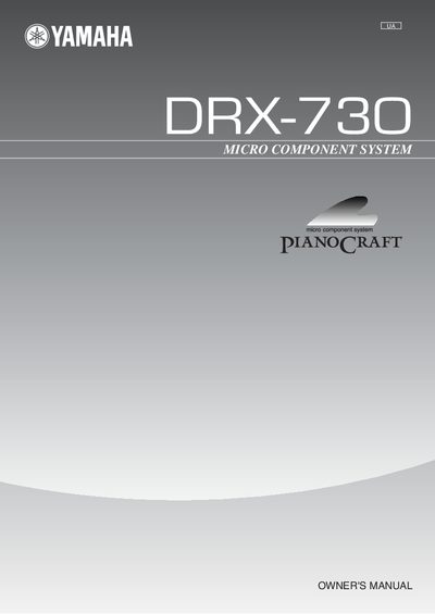 Yamaha DRX-730 DVD Receiver Owner's Manual