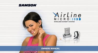 Samson AirLine Micro Earset Wireless System User Manual - cover page