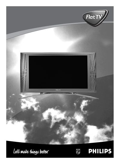Philips Flat TV User Manual - cover page