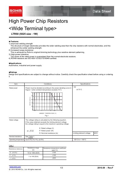 ROHM LTR50UZPJ Datasheet - cover page