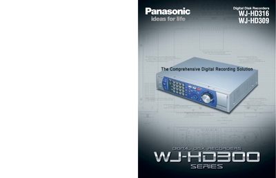 Panasonic WJ-HD316 and WJ-HD309 User Manual - cover page