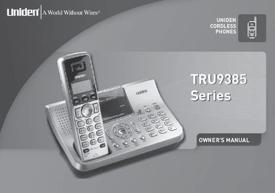 Uniden TRU9385 Series Multi-Handset Phone User Manual - cover page
