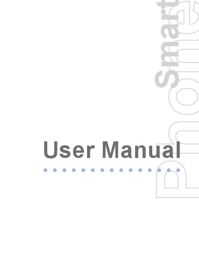 Microsoft Windows Mobile Smartphone User Manual - cover page