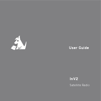 SIRIUS InV2 Satellite Radio User Guide - cover page
