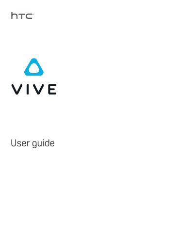 HTC VIVE VR System User Guide - cover page
