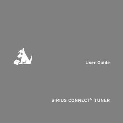 Sirius SCH1P2 Connect Tuner User Guide - cover page