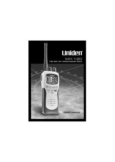 Uniden MH 120 Two-Way VHF Marine Radio Owner's Manual - cover page
