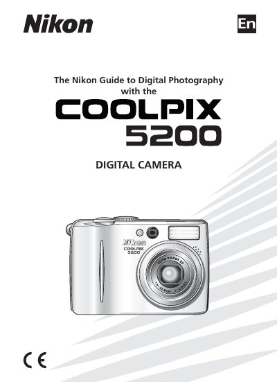 Nikon Coolpix 5200 User Manual - cover page