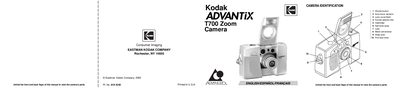 Kodak ADVANTIX T700 Zoom Camera User Manual