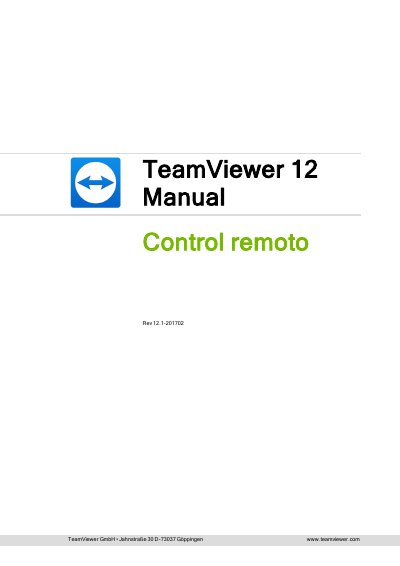 TeamViewer 12 User Manual - cover page
