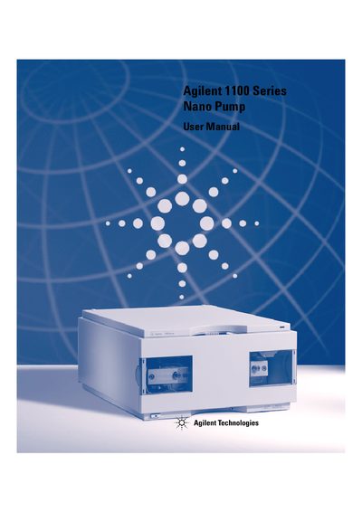 Agilent 1100 Series Nano Pump User Manual - cover page