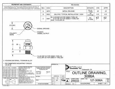 Dytran 3086A/AT High Shock Accelerometer Datasheet - cover page