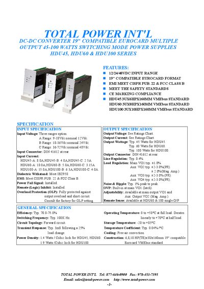TOTAL POWER INTL DC-DC CONVERTER 19