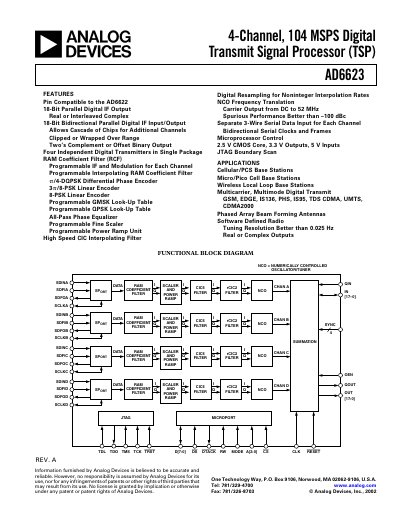 ANALOG DEVICES AD6623handbookRev A - cover page